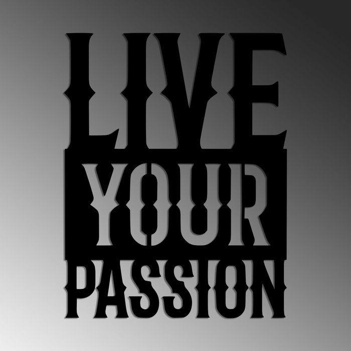 Wallity Live Your Passion Escultura de Pared Metálica Negra Wallity Live Your Passion Escultura de Pared Metálica Negra